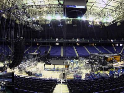 Interior of large event arena