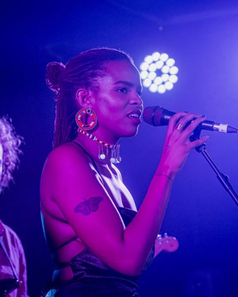 Berklee Valencia Student performing on stage
