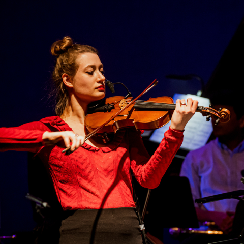 Student performs at the 2023 edition of the Reina Sofía Concert 