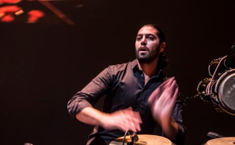 Percussion student performing at one of the multiple performance opportunities offered during the academic year.