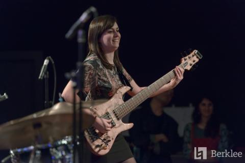 female bass student 