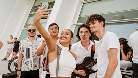 Students after their performance at Un Lago de Conciertos